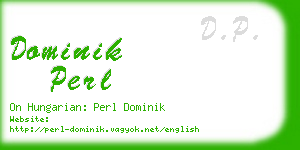 dominik perl business card